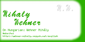 mihaly wehner business card