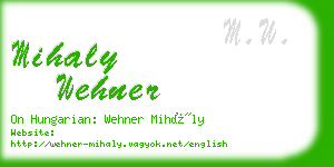 mihaly wehner business card